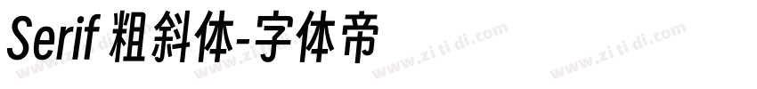 Serif 粗斜体字体转换